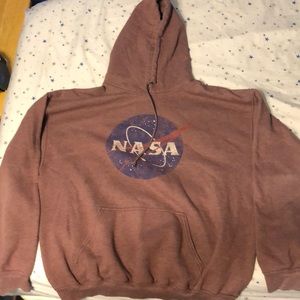 Maroon NASA old fashion hoodie